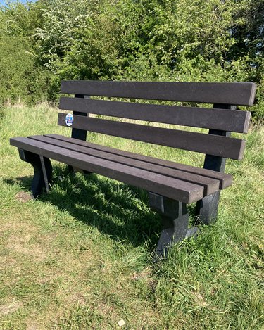 One of the new Greenway benches