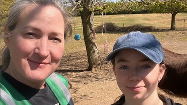 A selfie of Sarah and Jemima, our Standalone Farm volunteers