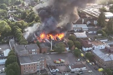 A photograph of the 2025 fire at Birds Hill