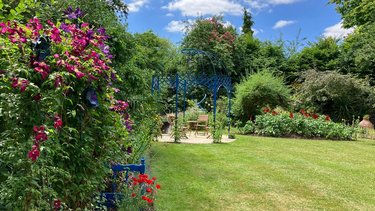 The Letchworth Open Gardens in summer, with pink, purple and red flowers in bloom.