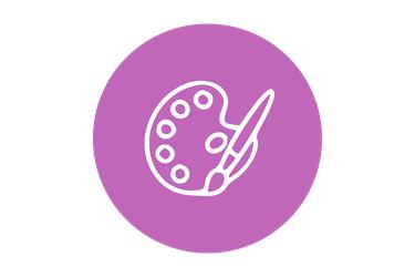 An icon of a paint palette