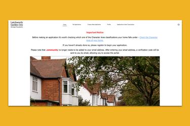 A screenshot of the new website portal.