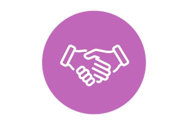 An icon of a handshake