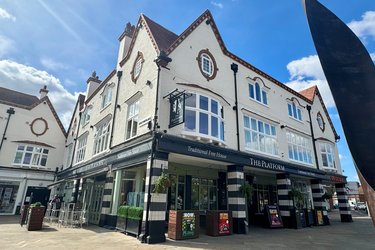 An exterior shot of the Colonnade