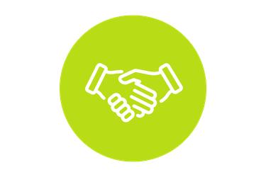 An icon of a handshake
