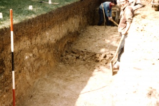 A dig close to the site in 1961