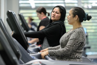 Women on treadmill in the gym