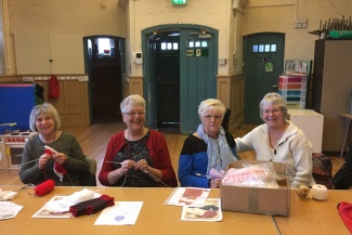 Ladies from the knit and knatter group in Letchworth