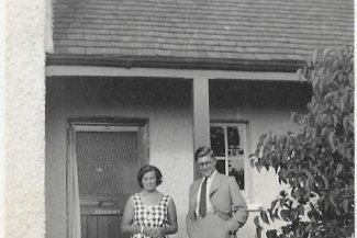 Richard and Doris outside No.13 in 1936