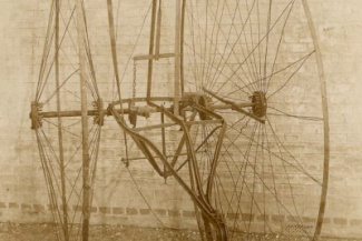 This crazy contraption in the @GC_Collection archives is actually a tricycle - created in a similar style to the equally tricky to ride Penny Farthing bicycle!